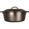 Lodge 7-Quart Cast Iron Dutch Oven – Made in USA, Pre-Seasoned, PFAS-Free & Non-Toxic, Heat-Treated, Induction Compatible, Self-Basting Lid, Durable Multi-Use Cooking Pot for Oven to Table(7 Quart)