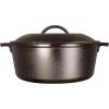 Lodge 7-Quart Cast Iron Dutch Oven – Made in USA, Pre-Seasoned, PFAS-Free & Non-Toxic, Heat-Treated, Induction Compatible, Self-Basting Lid, Durable Multi-Use Cooking Pot for Oven to Table(5 Quart)