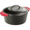 Lodge 7-Quart Cast Iron Dutch Oven – Made in USA, Pre-Seasoned, PFAS-Free & Non-Toxic, Heat-Treated, Induction Compatible, Self-Basting Lid, Durable Multi-Use Cooking Pot for Oven to Table(5 Quart)