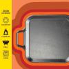 Lodge BOLD 12 Inch Seasoned Cast Iron Griddle, Design-Forward Cookware(Square Griddle with Loop Handles)