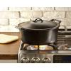 Lodge BOLD Exclusive 7 Quart Premium Pre-Seasoned Cast Iron Dutch Oven with Lid – Dual Handles – Use in the Oven, on the Stove, on the Grill or over the Campfire – Black(7 QT Dutch Oven)
