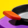 Lodge Bold Silicone Assist Handle Holder – Dishwasher Safe Hot Handle Holder Upgraded Design for Lodge Bold Products Only – Heat Protection Up to 450° – Vivid Purple(Fiery Orange)