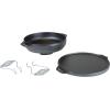 Lodge Cast Iron Cook-It-All Kit. Five-Piece Cast Iron Set includes a Reversible Grill/Griddle 14 Inch, 6.8 Quart Bottom/Wok, Two Heavy Duty Handles, and a Tips & Tricks Booklet.(Cast Iron Set)