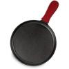 Lodge Cast Iron Griddle and Hot Handle Holder, 10.5″, Black/Red