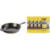 Bundle of Lodge 10.25 Inch Cast Iron Pre-Seasoned Skillet + Lodge Cast Iron Skillet Cornbread 16 oz (4 Pack) – Hotshot Jalapeño