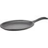 Lodge 10 x 7.5 Inch Cast Iron Oval Serving Griddle – Cast Iron Fajita Pan with Signature Teardrop Handle – Fajita Skillet for Use in the Oven, on the Stove, or on the Grill or Over a Campfire – Black(10 x 7.5 Inch)