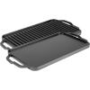 Lodge 19.5″ X 10″ Cast Iron Reversible Grillgriddle – Double Burner Griddle – Indoor & Outdoor Cooking – Superior Heat Retention – Reversible Grill Griddle – Made in the USA