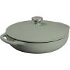 Lodge 3.6 Quart Enameled Cast Iron Oval Casserole With Lid– Dual Handles – Oven Safe up to 500° F or on Stovetop – Use to Marinate, Cook, Bake, Refrigerate and Serve – Island Spice Red(Desert Sage)