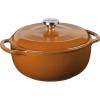 Lodge 4.5 Quart Enameled Cast Iron Dutch Oven with Lid – Dual Handles – Oven Safe up to 500° F or on Stovetop – Use to Marinate, Cook, Bake, Refrigerate and Serve – Island Spice Red(Burnt Sienna)