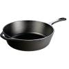 Lodge 5 Quart Pre-Seasoned Cast Iron Deep Skillet – Signature Teardrop Handle & Assist Handle – Use in the Oven, on the Stove or Grill, or Over a Campfire – Black(5 Quart)