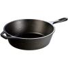Lodge 5 Quart Pre-Seasoned Cast Iron Deep Skillet – Signature Teardrop Handle & Assist Handle – Use in the Oven, on the Stove or Grill, or Over a Campfire – Black(3 Quart)