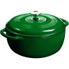 Lodge 6 Quart Enameled Cast Iron Dutch Oven with Lid – Dual Handles – Oven Safe up to 500° F or on Stovetop – Use to Marinate, Cook, Bake, Refrigerate and Serve – Desert Sage(Evergreen)