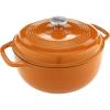 Lodge 6 Quart Enameled Cast Iron Dutch Oven with Lid – Dual Handles – Oven Safe up to 500° F or on Stovetop – Use to Marinate, Cook, Bake, Refrigerate and Serve – Desert Sage(Apricot)
