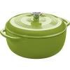 Lodge 6 Quart Enameled Cast Iron Dutch Oven with Lid – Dual Handles – Oven Safe up to 500° F or on Stovetop – Use to Marinate, Cook, Bake, Refrigerate and Serve – Desert Sage(Avocado)