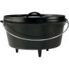Lodge 6 Quart Pre-Seasoned Cast Iron Camp Dutch Oven with Lid – Dual Handles – Use in the Oven, on the Stove, on the Grill or over the Campfire – Black(8 Quart)