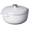 Lodge 7.5 Quart Enameled Cast Iron Oval Dutch Oven with Lid – Dual Handles – Oven Safe up to 500° F or on Stovetop – Use to Marinate, Cook, Bake, Refrigerate and Serve – Lilac(Gray)