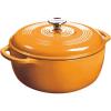 Lodge 7.5 Quart Enameled Cast Iron Oval Dutch Oven with Lid – Dual Handles – Oven Safe up to 500° F or on Stovetop – Use to Marinate, Cook, Bake, Refrigerate and Serve – Lilac(Apricot)