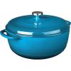 Lodge 7.5 Quart Enameled Cast Iron Oval Dutch Oven with Lid – Dual Handles – Oven Safe up to 500° F or on Stovetop – Use to Marinate, Cook, Bake, Refrigerate and Serve – Lilac(Blue)