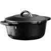 Lodge 7-Quart Cast Iron Dutch Oven – Made in USA, Pre-Seasoned, PFAS-Free & Non-Toxic, Heat-Treated, Induction Compatible, Self-Basting Lid, Durable Multi-Use Cooking Pot for Oven to Table(1 Quart)