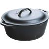 Lodge 7-Quart Cast Iron Dutch Oven – Made in USA, Pre-Seasoned, PFAS-Free & Non-Toxic, Heat-Treated, Induction Compatible, Self-Basting Lid, Durable Multi-Use Cooking Pot for Oven to Table(7 Quart)