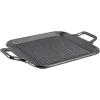Lodge BOLD 12 Inch Seasoned Cast Iron Griddle, Design-Forward Cookware(Grill Pan w/ Loop Handles)