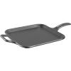 Lodge BOLD 12 Inch Seasoned Cast Iron Griddle, Design-Forward Cookware(Square Griddle)