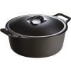 Lodge BOLD Exclusive 7 Quart Premium Pre-Seasoned Cast Iron Dutch Oven with Lid – Dual Handles – Use in the Oven, on the Stove, on the Grill or over the Campfire – Black(7 QT Dutch Oven)