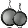 Lodge Blacklock Cast Iron Skillet Set, 10.25″ & 12″ – Triple Seasoned – Lightweight – Easy Cleanup – Premium Cookware