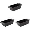 Lodge Cast Iron Loaf Pan 8.5×4.5 Inch, Black(8.5×4.5 Inch (Pack of 3))