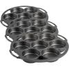 Lodge Cast Iron Mini Cake Pan(12.37″ (Pack of 3))