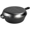 Lodge Cast Iron Wanderlust Series, Cabin Combo Cooker, 3.2 Quart​ Black
